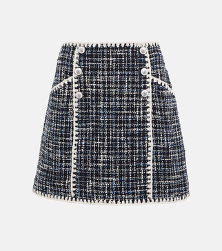 Medford cotton-blend tweed miniskirt