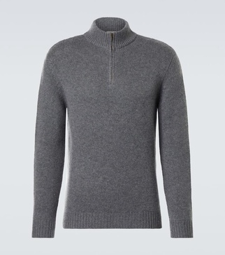 Cashmere half-zip sweater