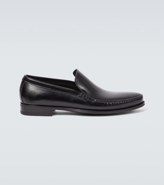 60's leather loafers