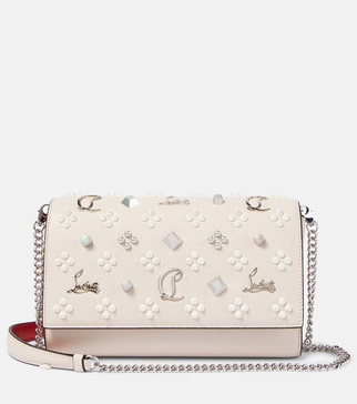 Paloma embellished leather clutch