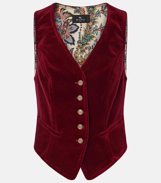 Cotton velvet vest