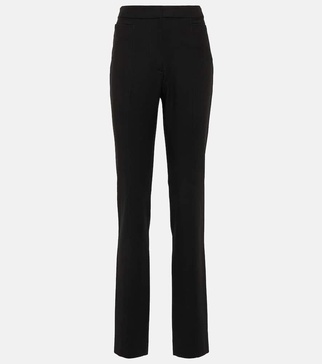 High-rise slim suit pants