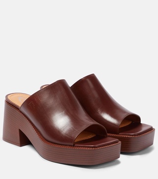 Leather mules