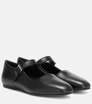 Ava Mary-Jane leather ballet flats