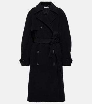 Double-breasted wool coat