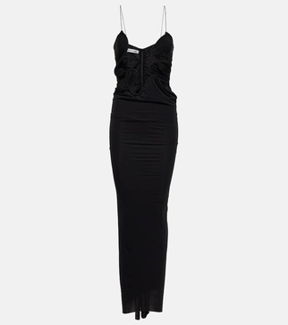 Molded Venus jersey maxi dress