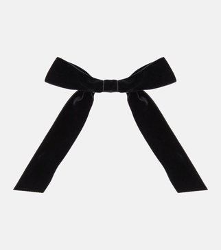 Adley bow velvet barrette