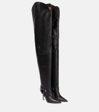 June leather over-the-knee boots