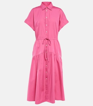 Canna tiered cotton shirtdress