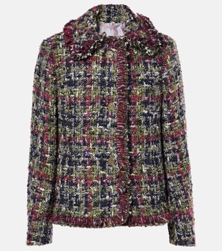 Wool-blend tweed jacket