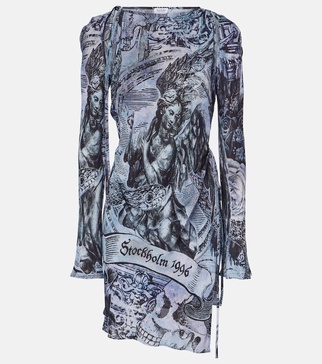 Printed wrap dress