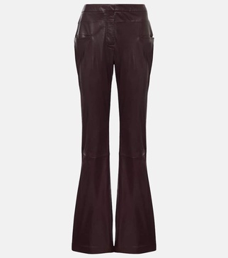 Serge leather bootcut pants