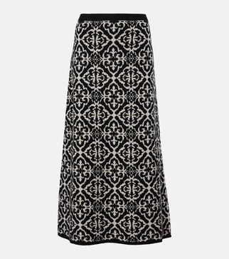 Babele wool and cashmere midi skirt