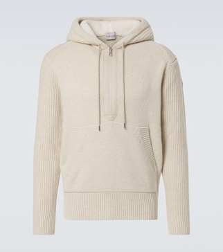 Wool and cashmere hoodie