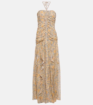 Lucine paisley silk maxi dress