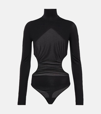 x N21 cutout turtleneck bodysuit