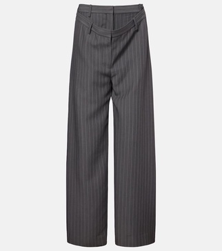 Plave pinstripe wide-leg pants