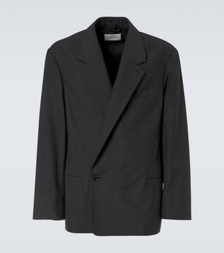 Mélange twill blazer