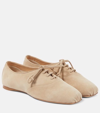 Maya leather lace-up flats 