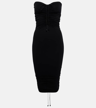 Fatal ruched strapless minidress