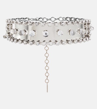 Crystal-embellished choker