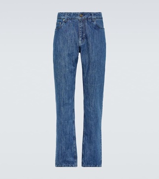 Low-rise straight jeans