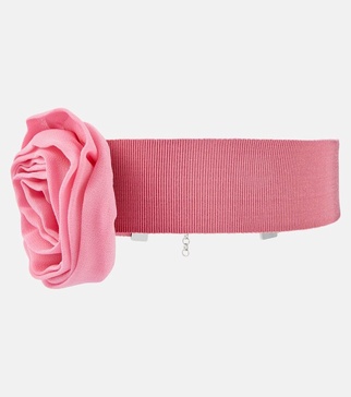 Rose canvas choker