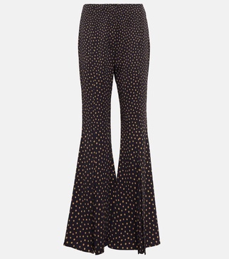 High-rise flared pants