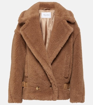 Davy camel hair and silk teddy jacket