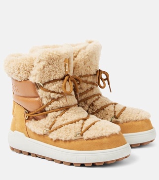 Chamonix S 10 shearling-trimmed snow boots