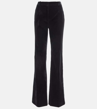 Corette velvet straight pants