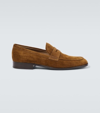 George suede penny loafers