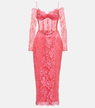 Corset lace midi dress