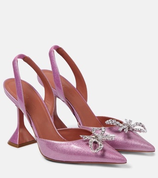 Rosie patent leather slingback pumps