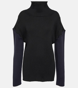 Dua cotton and cashmere turtleneck sweater 