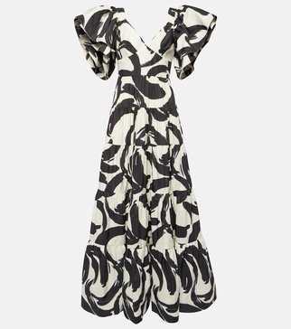 Pompidou printed taffeta maxi dress