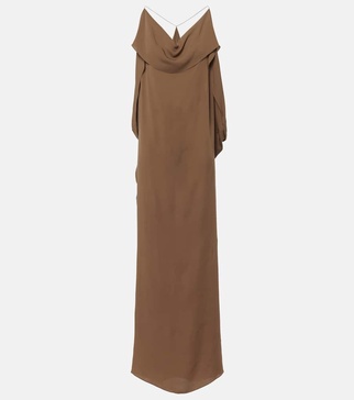 Dandora draped silk gown