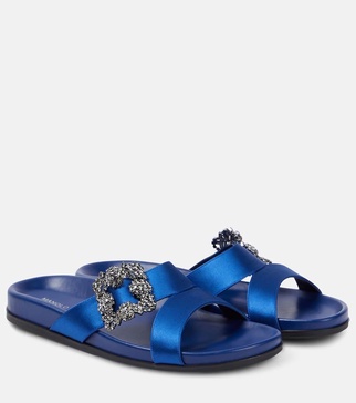 Chilanghi embellished satin sandals