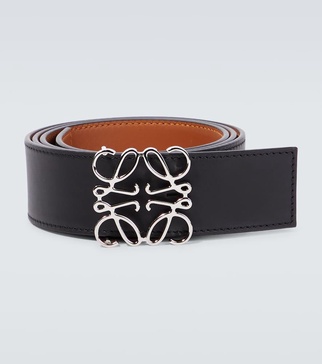 Anagram reversible leather belt