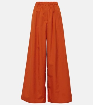 Navigli high-rise cotton wide-leg pants