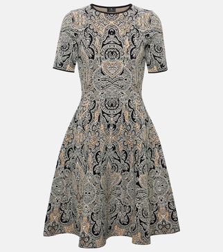 Paisley printed minidress 