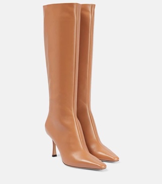 Agathe 85 leather knee-high boots