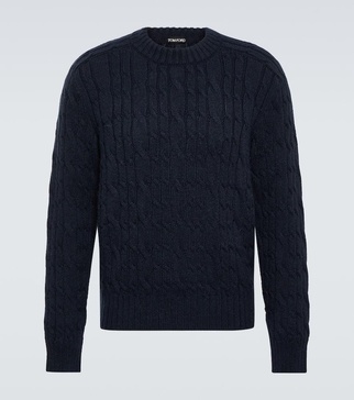 Cable-knit wool sweater