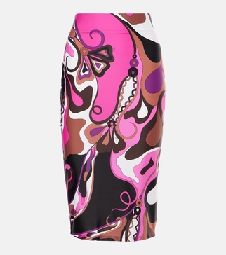 Orchidee pencil skirt