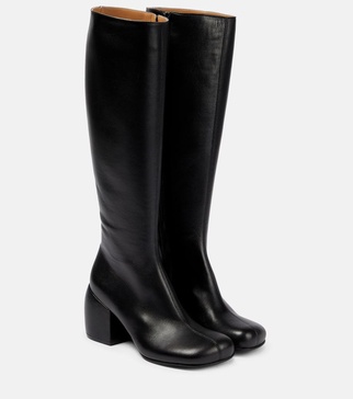 Knee-high leather boots