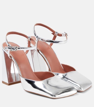 Charlotte 95 metallic leather pumps