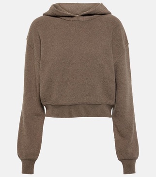 Cocooning cotton and cashmere-blend hoodie