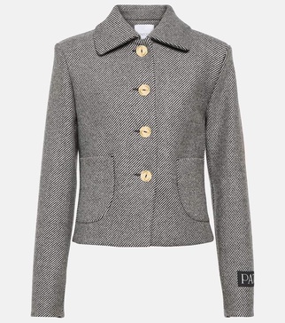 Cropped wool jacket