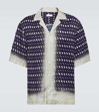 Printed bowling shirt