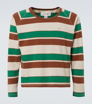 Striped cotton jersey T-shirt